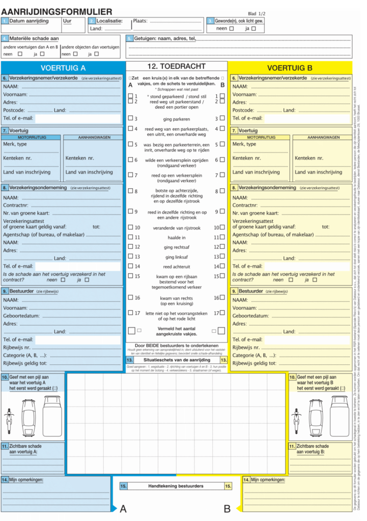 aanrijdingsformulier